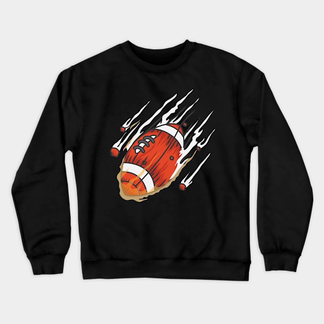 Football Ball Crewneck Sweatshirt by MikeHardy